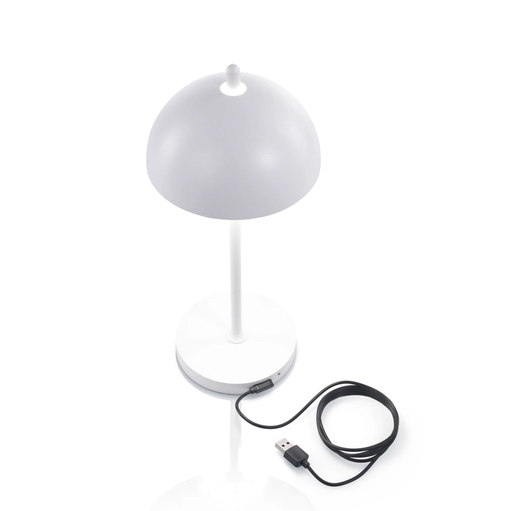 Lampada da tavolo ricaricabile DRAVEN bianco
