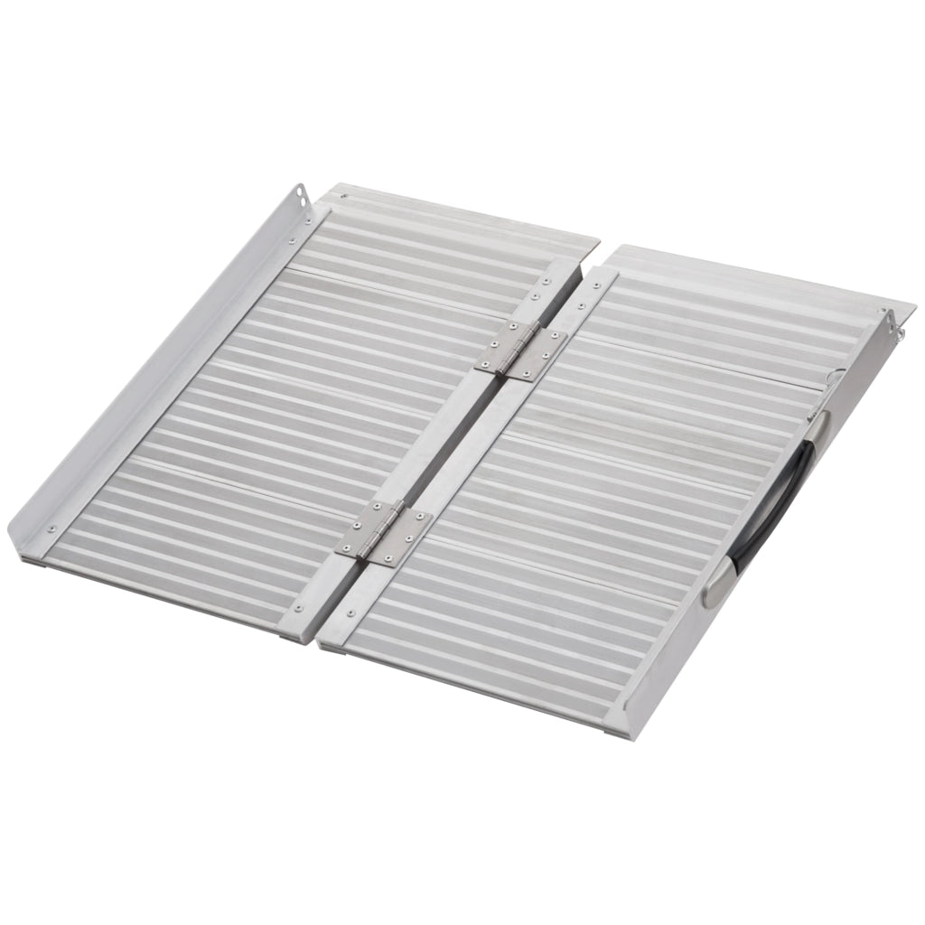 Rampa per Sedie a Rotelle Piegevole 61 cm ¨C zephmum ¨C Alluminio Argento 270 kg