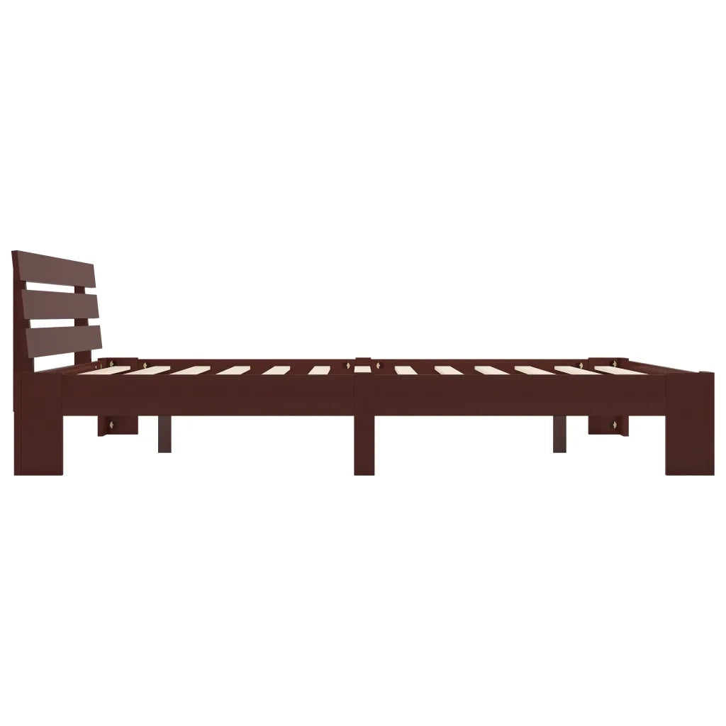 Giroletto senza Materasso Marrone Scuro 160x200 cm Legno Pino 283176