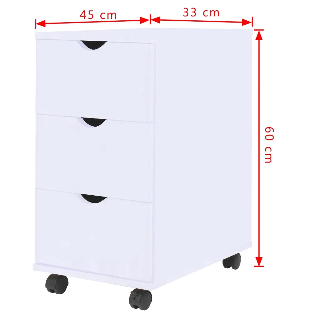Cassettiera 33x45x60 cm Bianca 245727