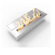 Bruciatore Arosio, Fornello, Elemento riscaldante, Inceneritore, Made in Italy, 19x46 h10 cm, Argento