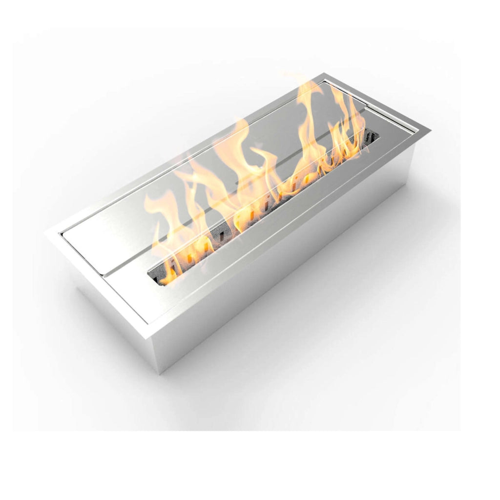 Bruciatore Arosio, Fornello, Elemento riscaldante, Inceneritore, Made in Italy, 19x46 h10 cm, Argento