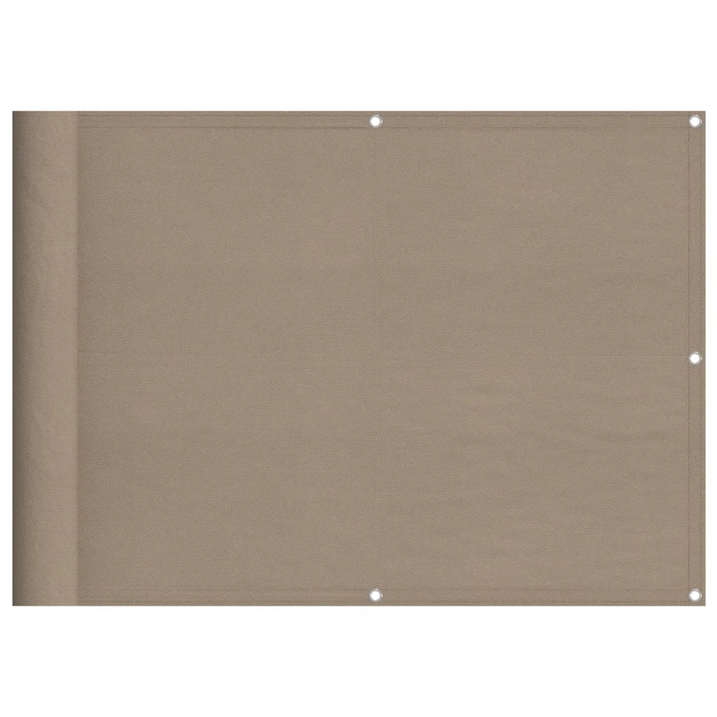 Paravento da Balcone-Pannello per balcone Tortora 75x800 cm 100% Poliestere Oxford