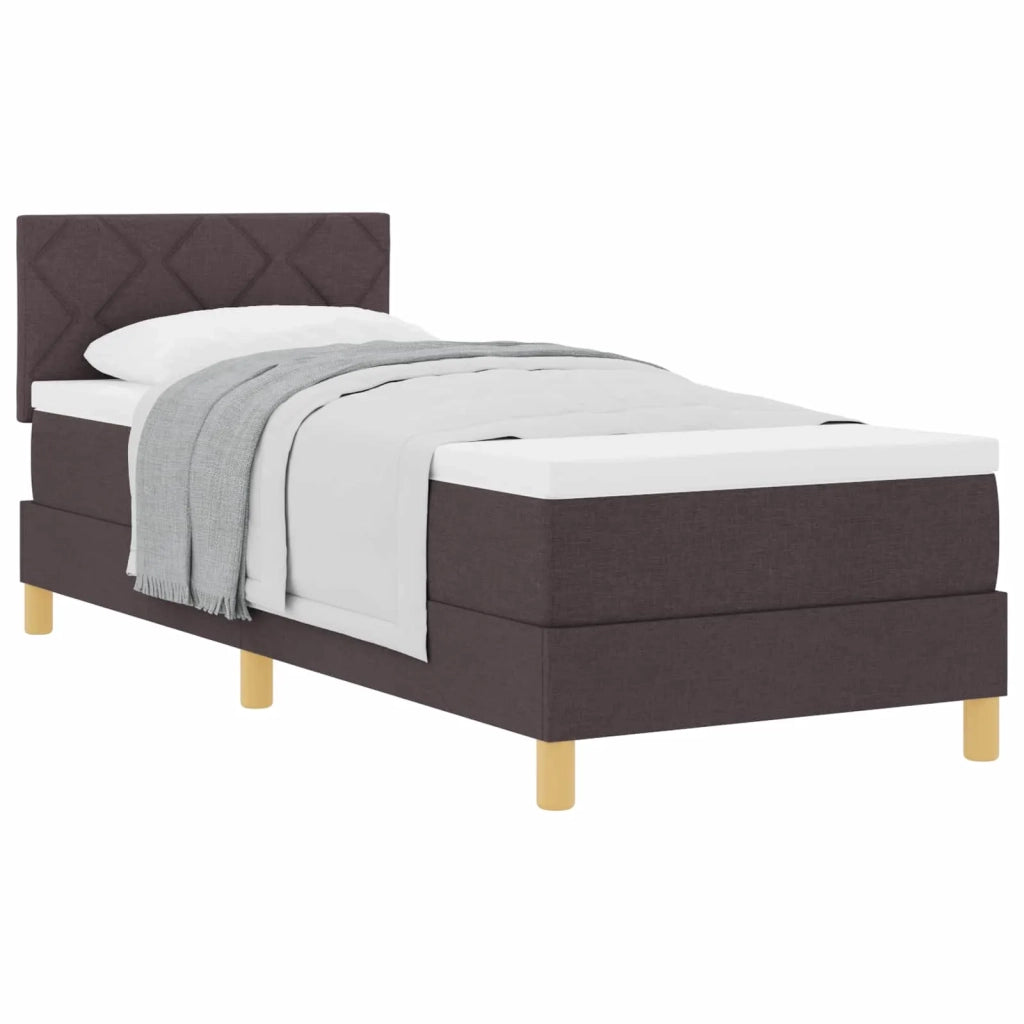 Letto a molle con cuscino Marrone Scuro 80 x 200 cm Tessuto 3338954