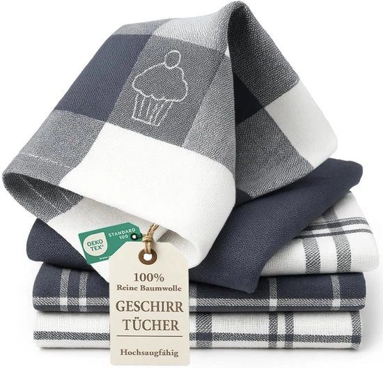 Set di 5 Asciugamani per Tavolo – 100% Cotone 50x70 cm – Assorbente e Duraturo