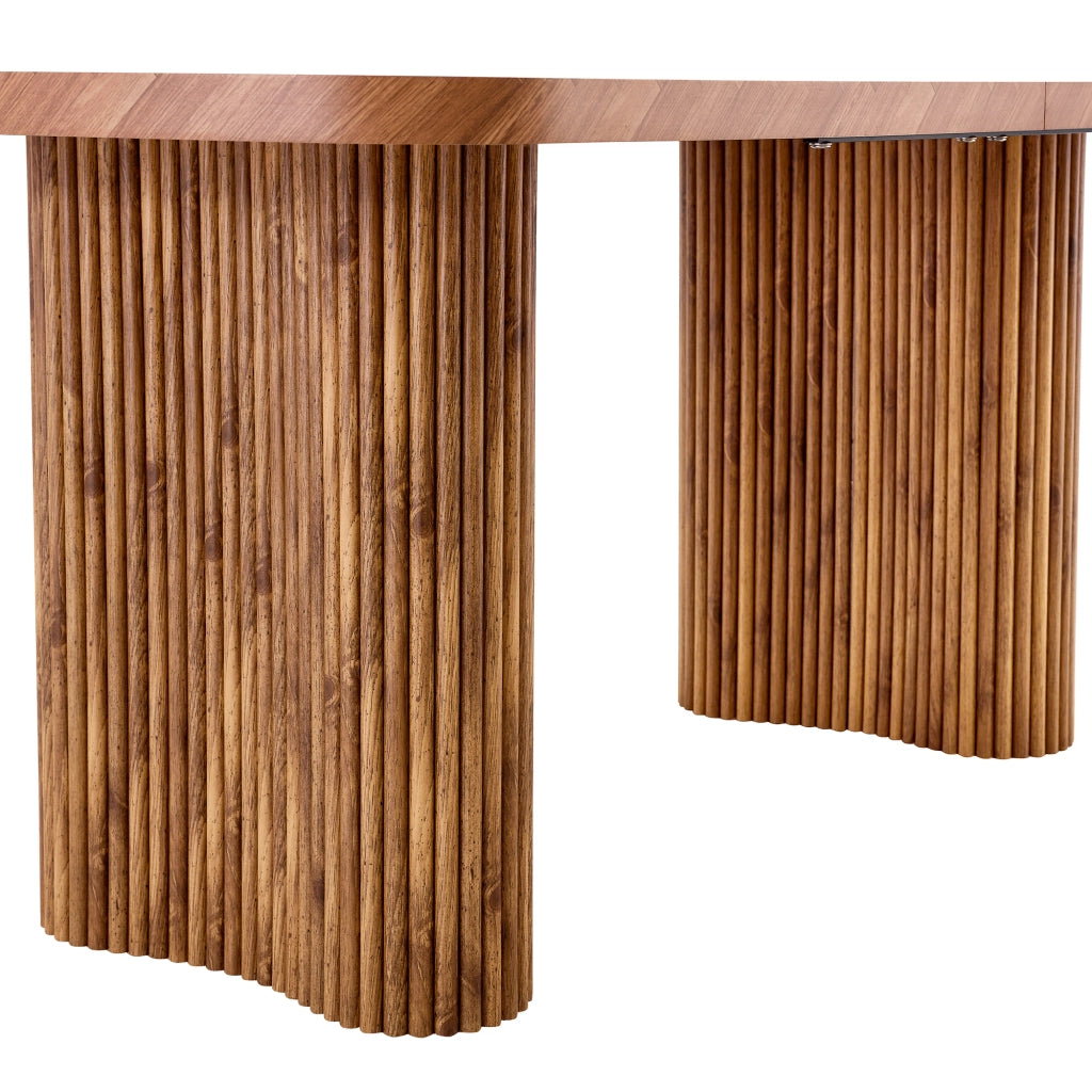 Tavolo da Pranzo Design Moderno con Gamba ad Arco ¨C Xylo ¨C Noce, 180x90 cm