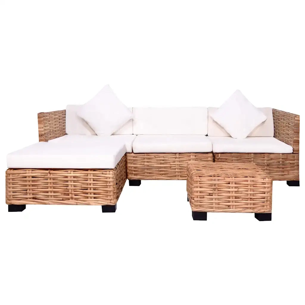 Set Divano 14 pz in Rattan Naturale cod mxl 39317