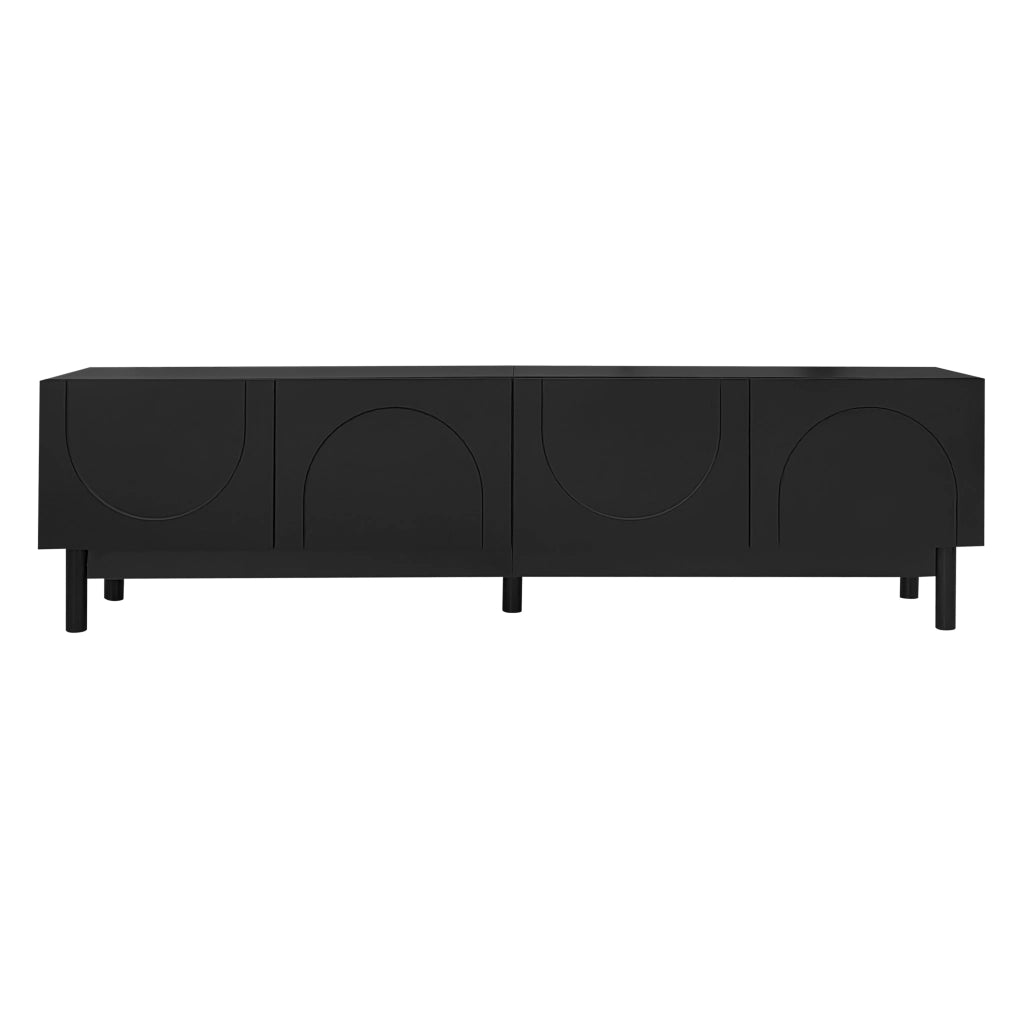 Mobile TV con Ante Curve e Ripiani ¨C MINIMAL ¨C Legno, Design Moderno
