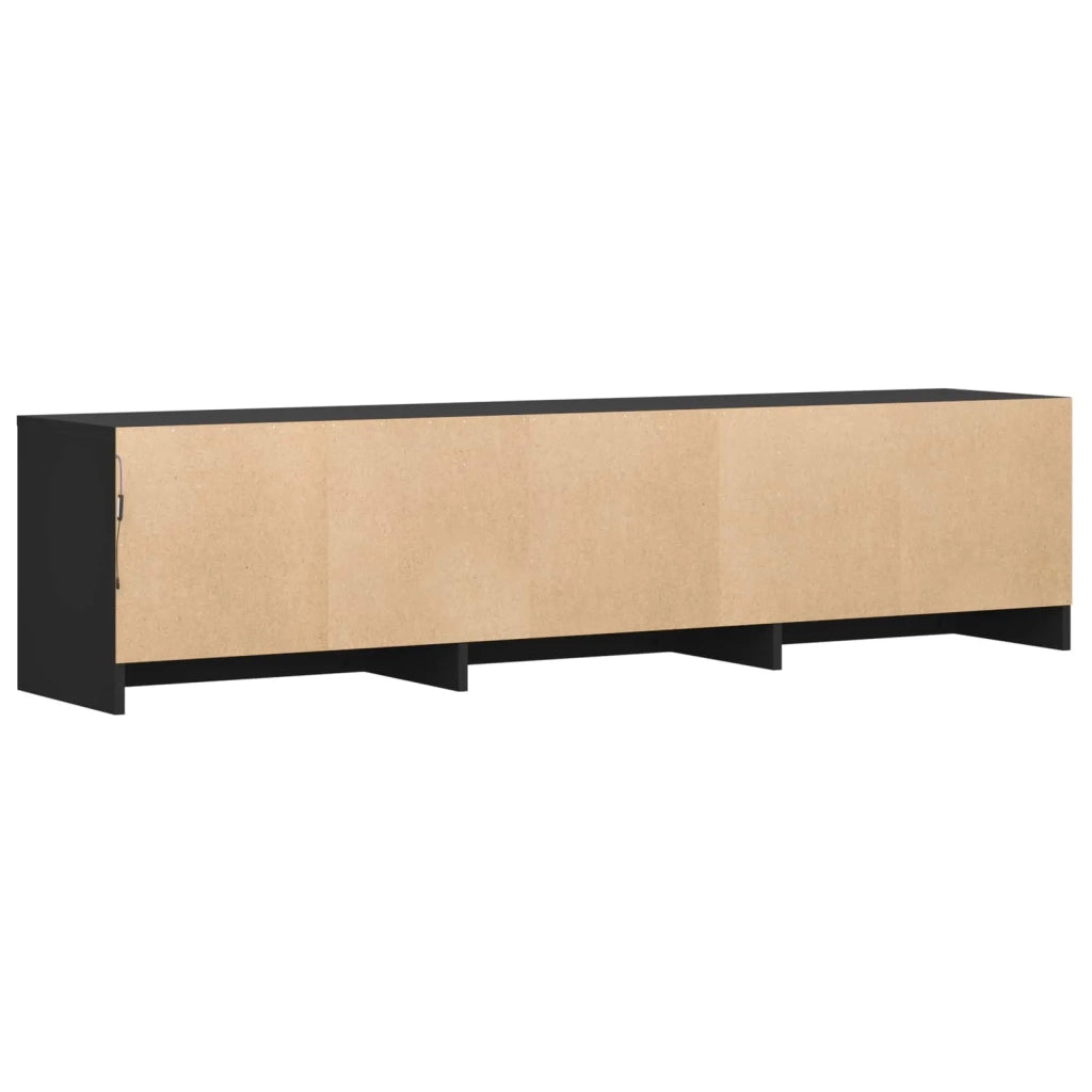 Mobile TV con LED-Credenza per TV Nero 165 x 34 x 40 cm Legno ingegnerizzato