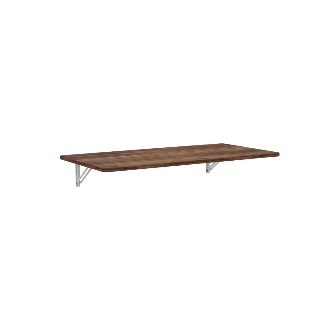 Tavolo pieghevole da parete in MDF; noce