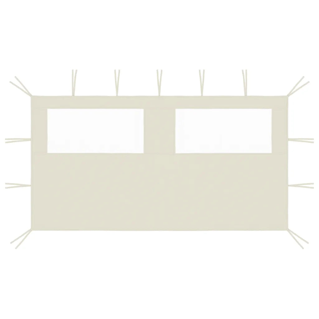 Parete con Finestre per Gazebo 4x2 m Crema cod mxl 76237