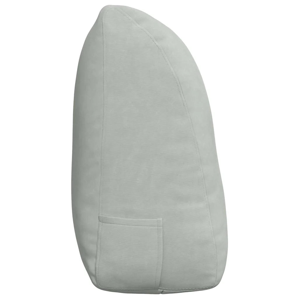 Cuscino per Schiena Grigio chiaro 120 x 24 x 50 cm Velluto