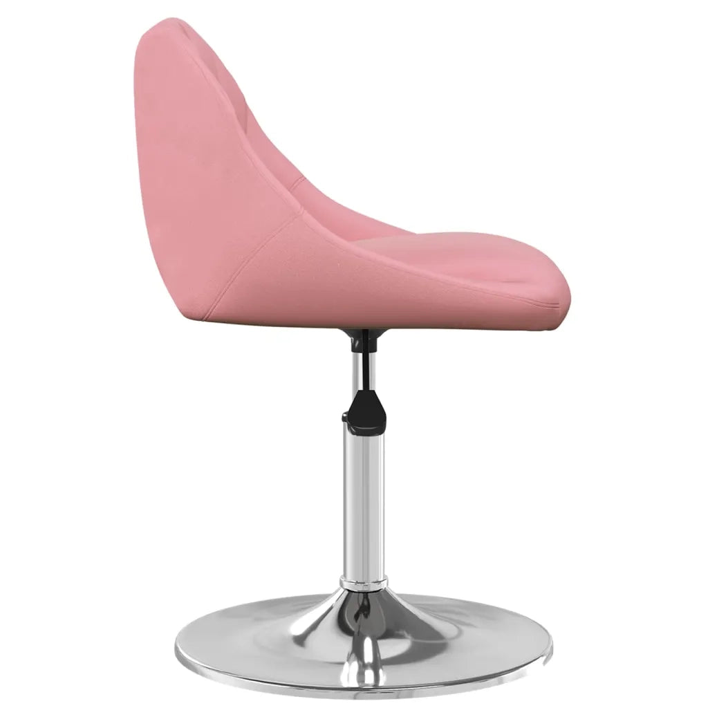 Sedie da Pranzo Girevoli 4 pz Rosa in Velluto 3088763