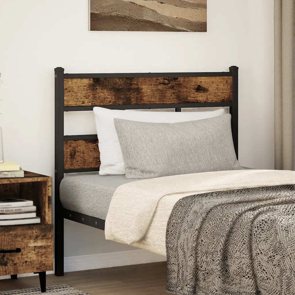 Testiera di Ricambio Rovere Fumo 100 cm in Ferro e Truciolato 4017082