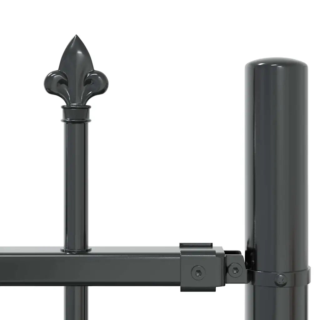 vidaXL Recinzione per Giardino Grigio 115 cm