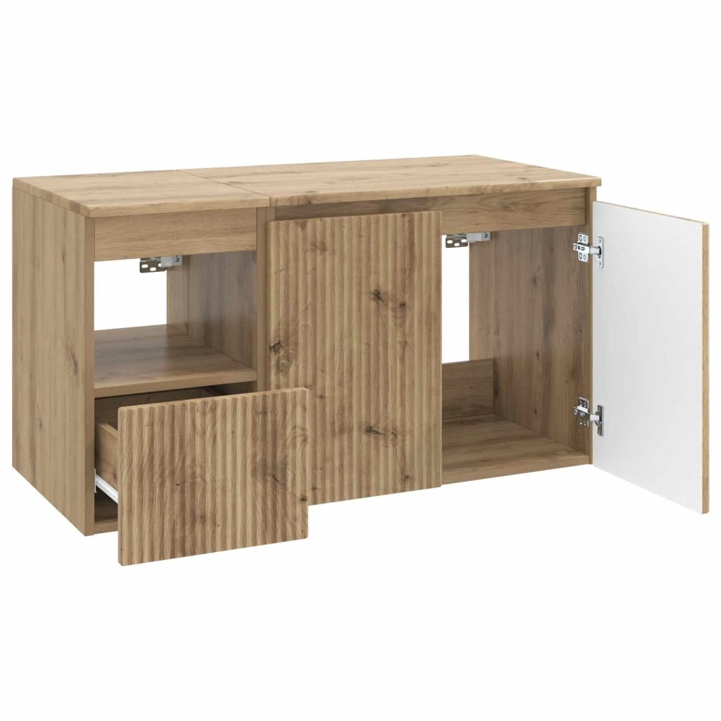 Set di mobili per il bagno 2 pz Rovere Artigianale 3404123