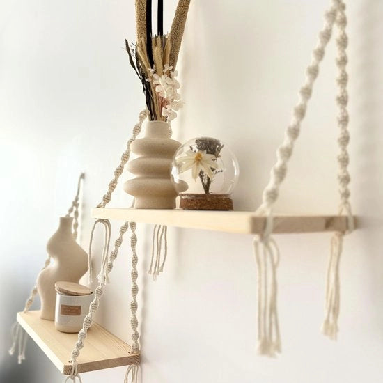 Pannelli in legno scandinavo stile per un interno boho senza forare le pareti