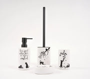 Set accessori bagno con decori
