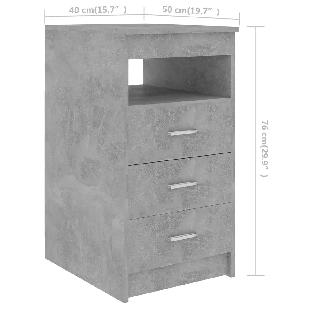 Scrivania | Tavolo da Ufficio Grigio Cemento 140x50x76 cm in Truciolato