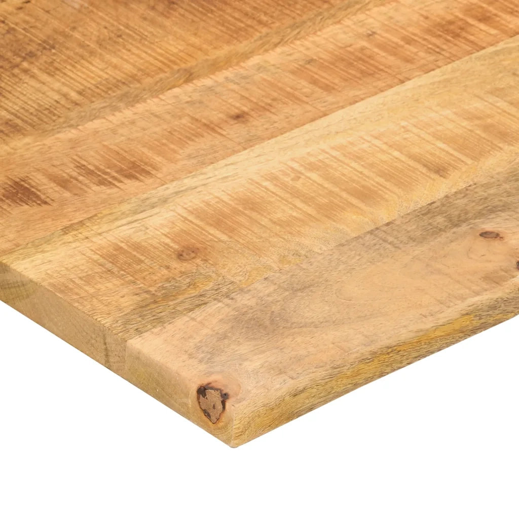 Piano Scrivania con Curva 80x60x2,5 cm Massello Grezzo di Mango 370184
