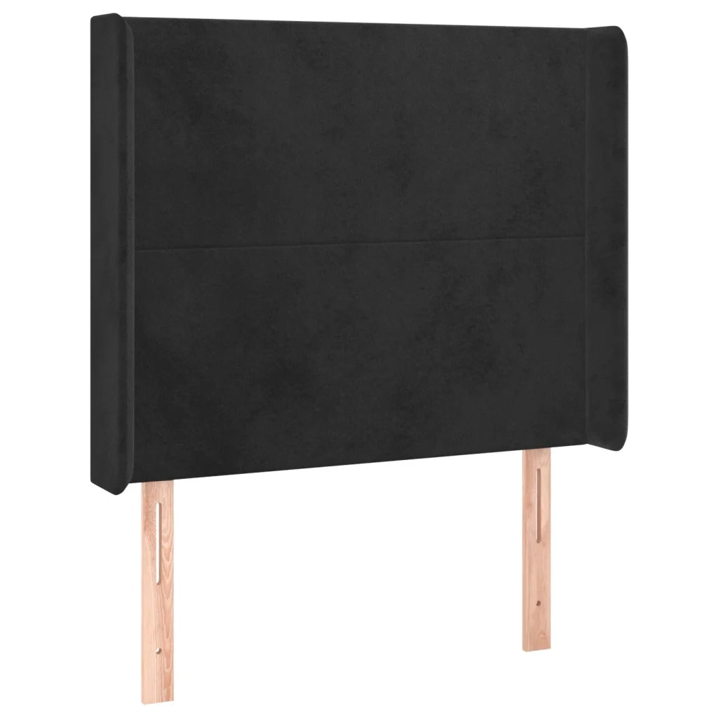 Letto a Molle con Materasso e LED-Struttura Letto con Materasso Nero 80x200 cm in Velluto 334039