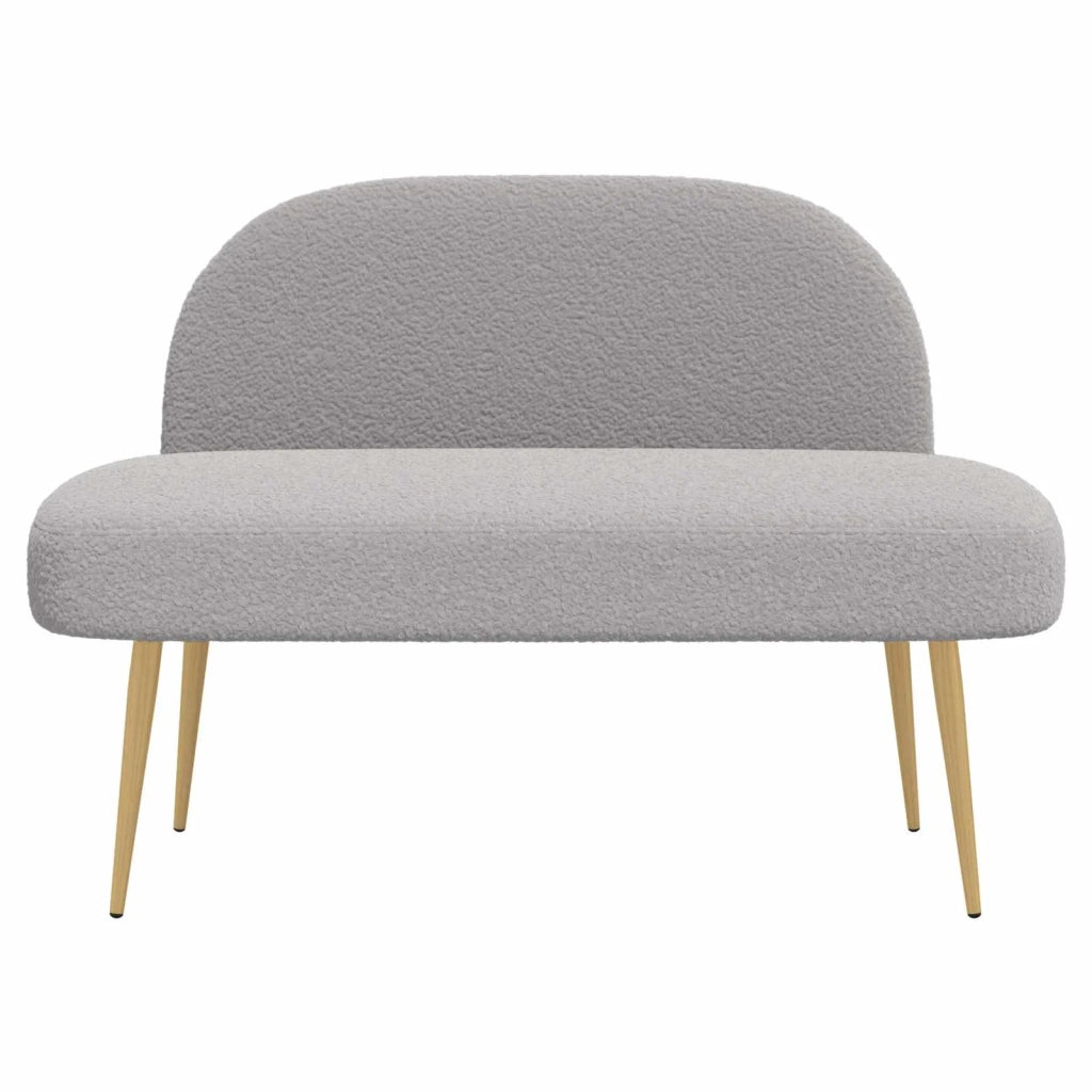 Panchina imbottita con schienale Grigio chiaro 110 x 60 x 76 cm