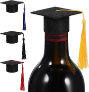 Set di 4 coperchi mini con pennelli - Ideali per bottiglie di vino e cupcake - Disegni di animali divertenti - Adatti per bambini della scuola - Set di 2025 pezzi