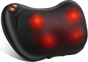 Cuscino per massaggi Shiatsu - apparecchio per massaggi con funzione di riscaldamento e testa massaggiante rotante per massaggi al collo, spalle e schiena