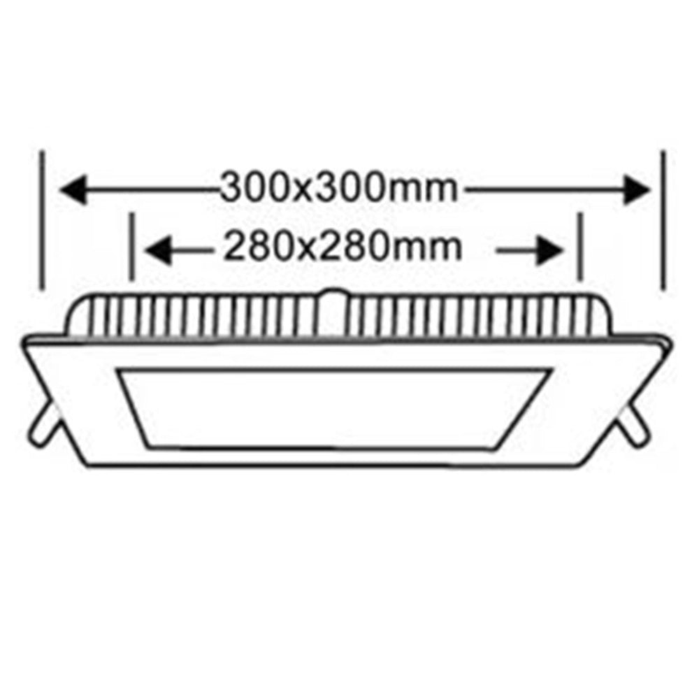 Trade Shop - Pannello Led Quadrato Da Incasso 24 W Con Driver Cct 6500k 3000k 4000k P285a-q3c -