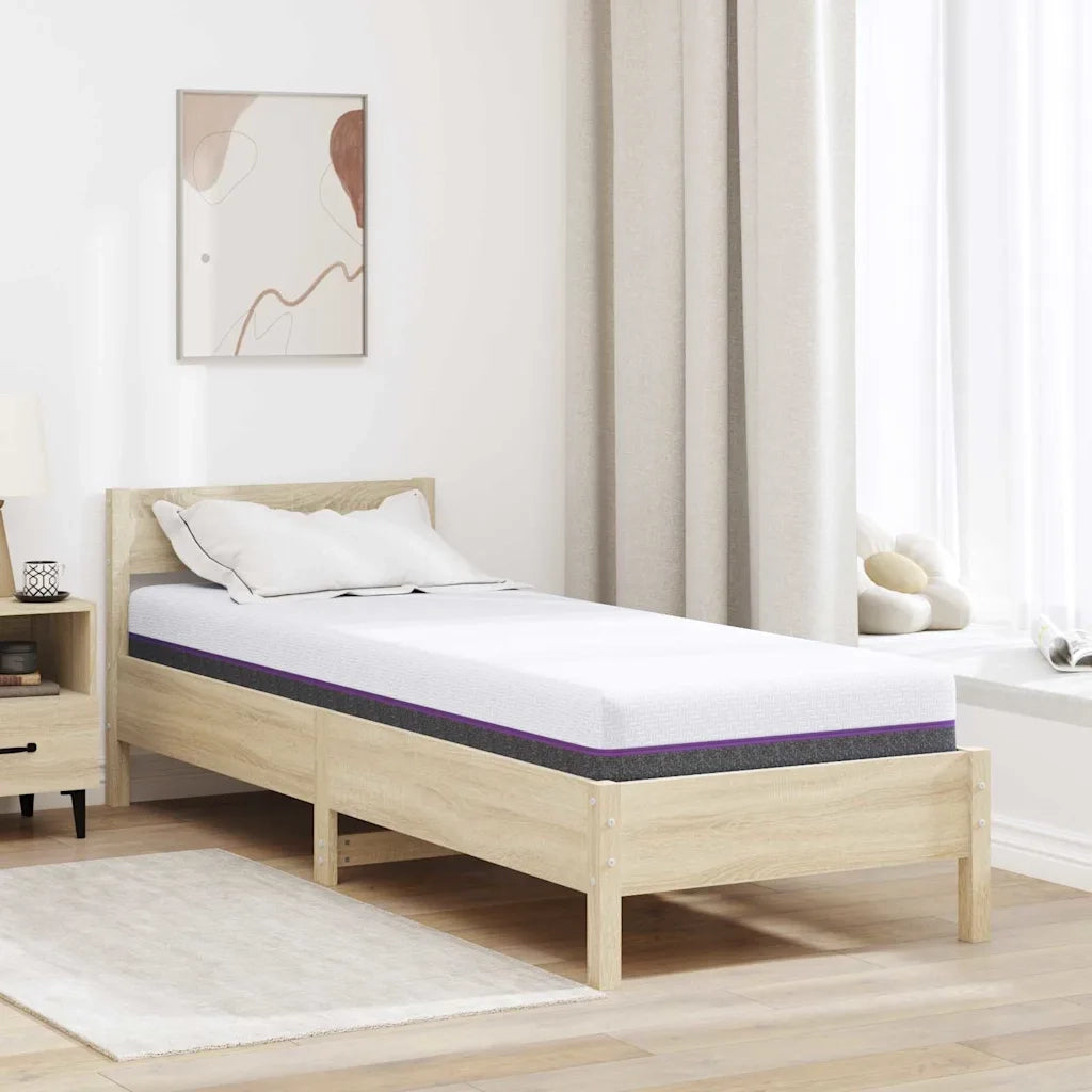 Materasso-Materasso per letto Bianco e Grigio 80 x 200 cm Tessuto Jacquard 943468