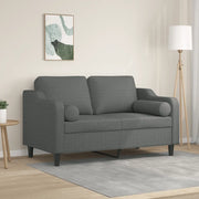Divano a 2 Posti con Cuscini-Sofa 2 Posti con Cuscini Grigio Scuro 120 cm in Tessuto 178037