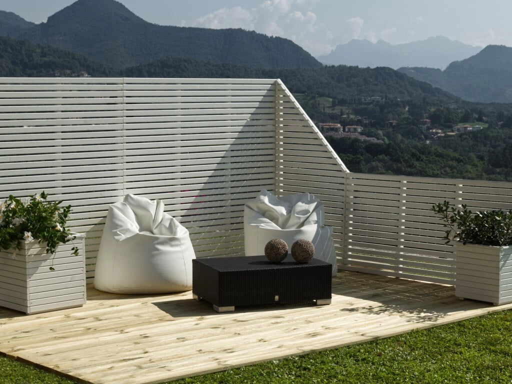 Pannello Frangivista DELUX Pino Laccato Colore Bianco cm. 180X87H 2PZ