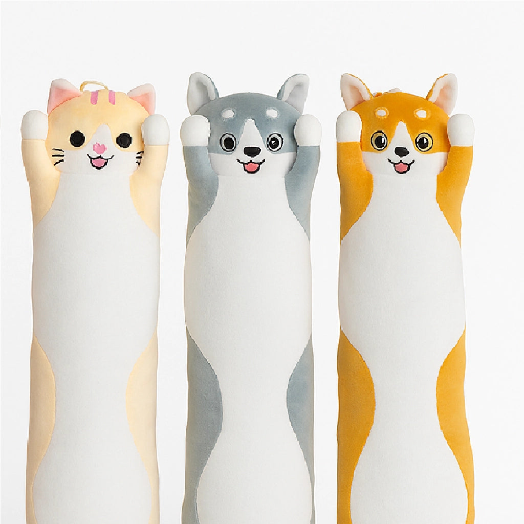 3 pezzi Peluche Cuscino Gattini 50cm Morbidi e Colorati Idea Regalo Bambini e Adulti