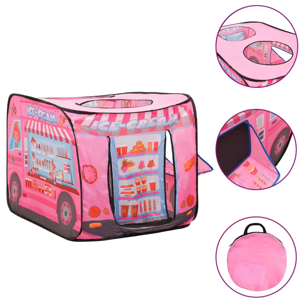 Tenda da gioco per bambini con 250 palline rosa 70 x 112 x 70 cm 02_0005171