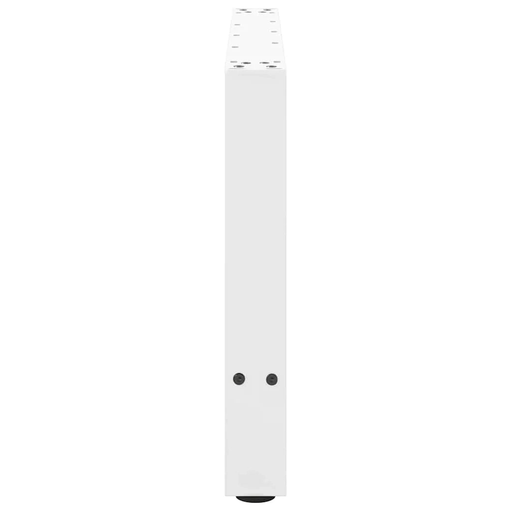 Set di 2 gambe per tavolino da caffè quadrate regolabili dal design moderno 70 x 42-43 cm in acciaio bianco 02_0057529