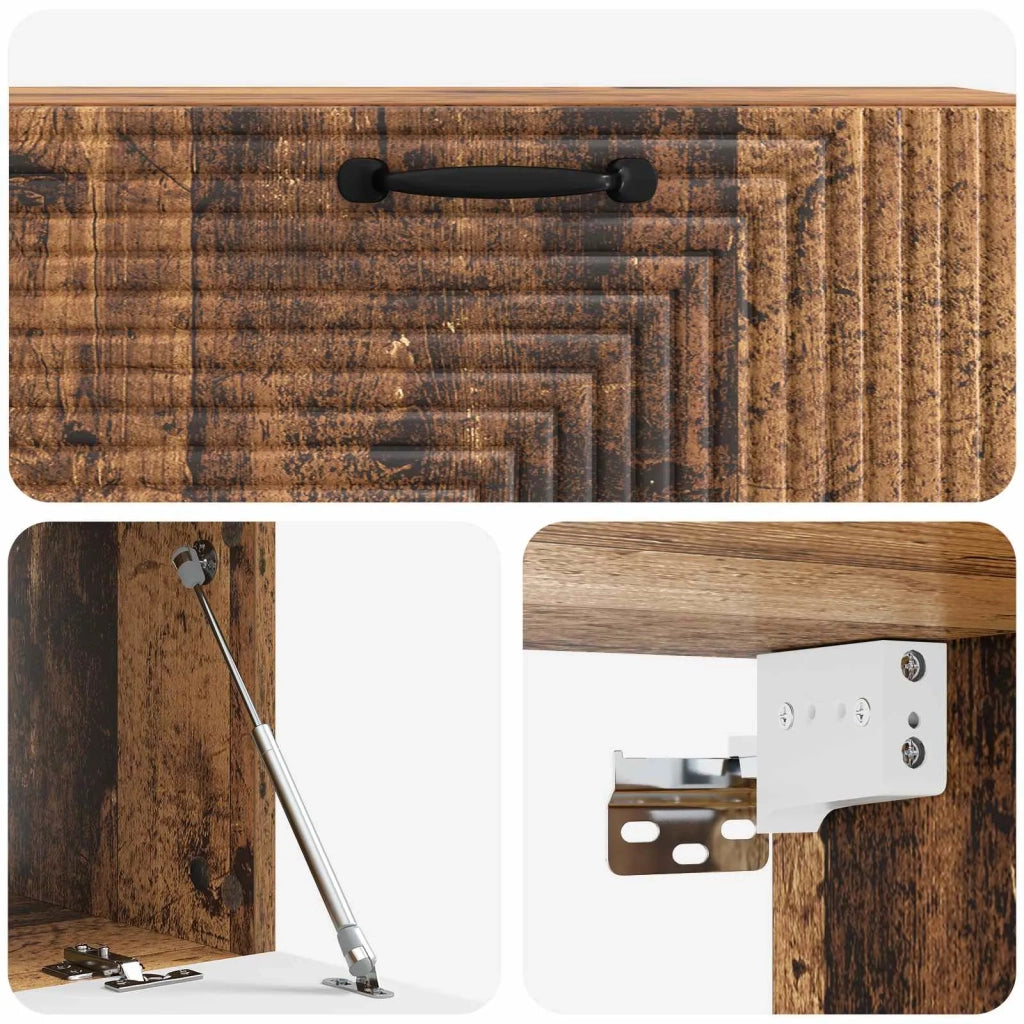 Mobile Porta TV da Muro Legno antico 98 x 41 x 30 cm