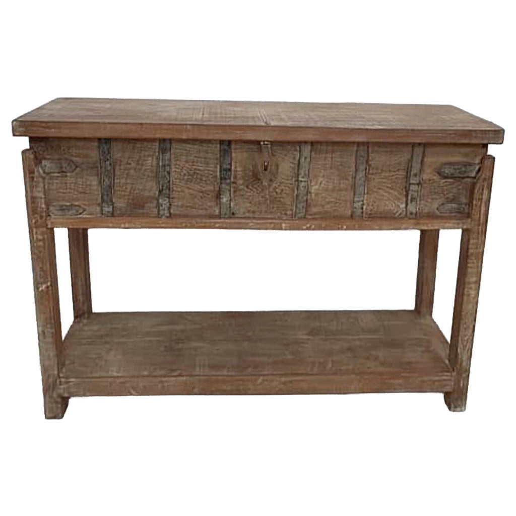Crediera in legno fatto a mano 144x39x93h cm