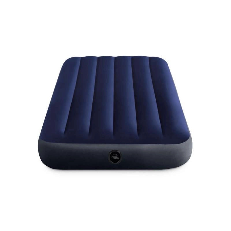 Intex 64757 DuraBeam Classic Downy Materasso gonfiabile singolo Fiber-Tech 99x191x25 cm 136 Kg colore Blu
