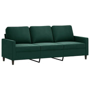 Divano | Divano da soggiorno | Sofa a 3 Posti Verde Scuro 180 cm in Velluto