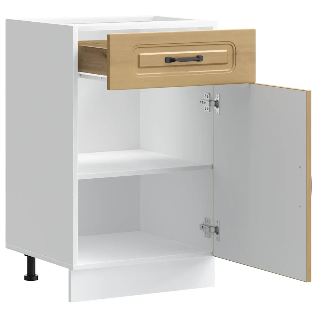 Base da Cucina Kalmar Rovere Artigianale in Legno Multistrato