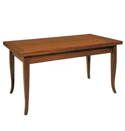 Tavolo in legno con allunghe 160 x 85 noce bassano (489) - Mobili 2G
