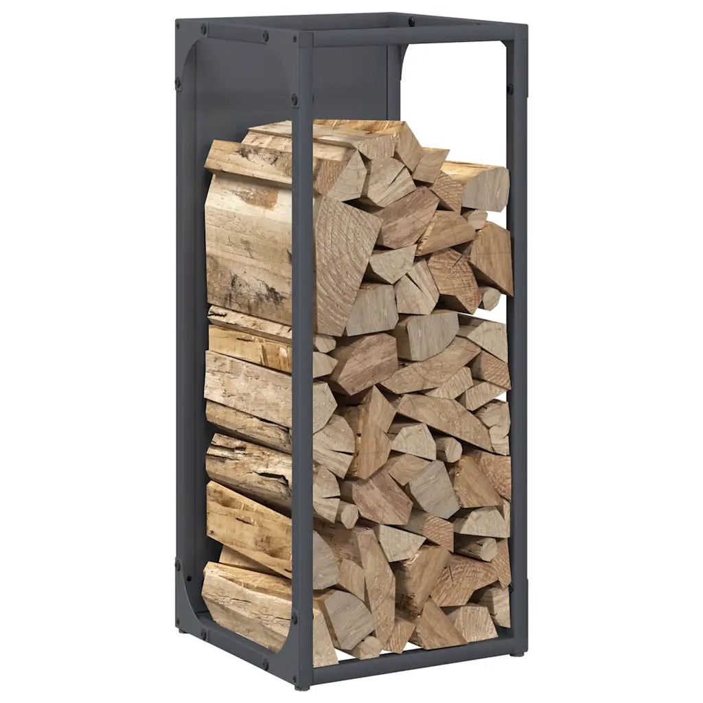 Rastrelliera per Legna da Ardere Antracite 25x25x60 cm 864261