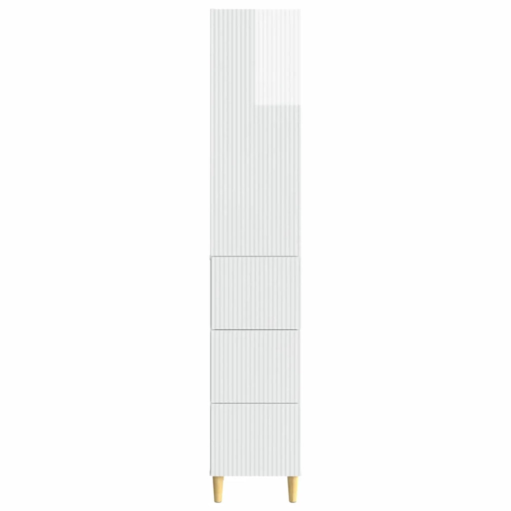 Set di armadi 2 pcs Bianco Lucido 33 x 34,5 x 90 cm