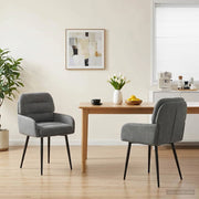 Sedie da pranzo 2 pz Velluto Grigio Scuro 59 x 59,5 x 90 cm 42034308