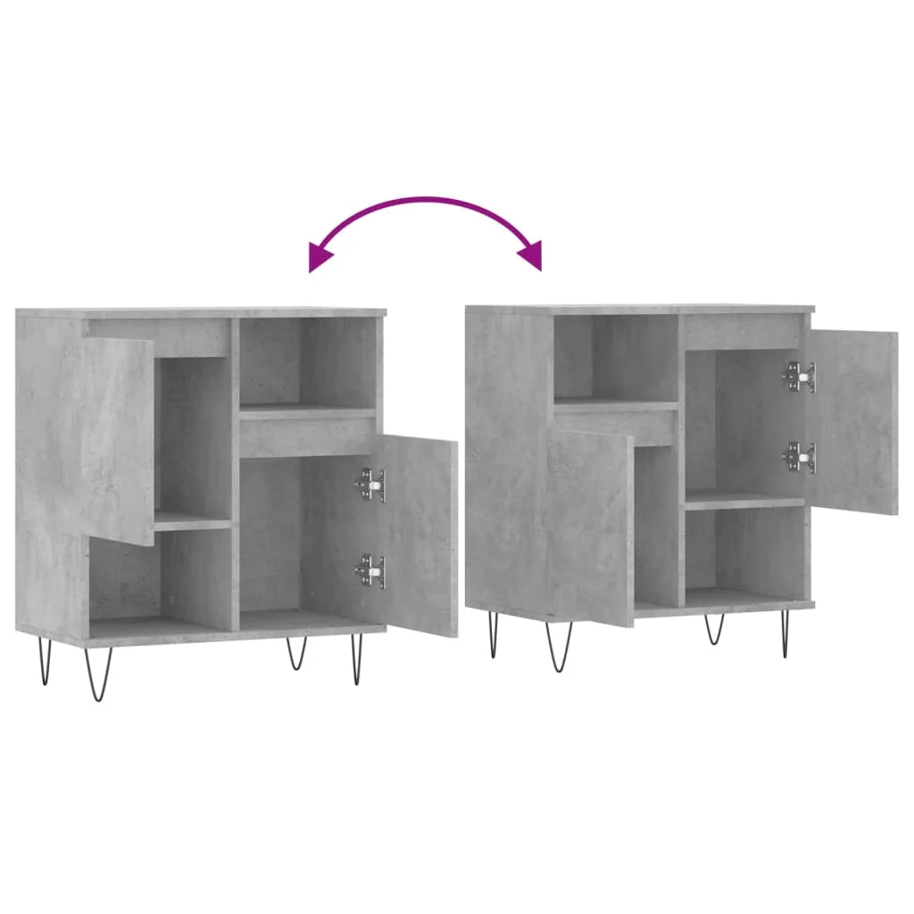 Buffet credenza cassettiera armadio mobile contenitore organizer per cucina soggiorno salotto 60 x 35 x 70 cm legno ingegnerizzato grigio 02_0031987