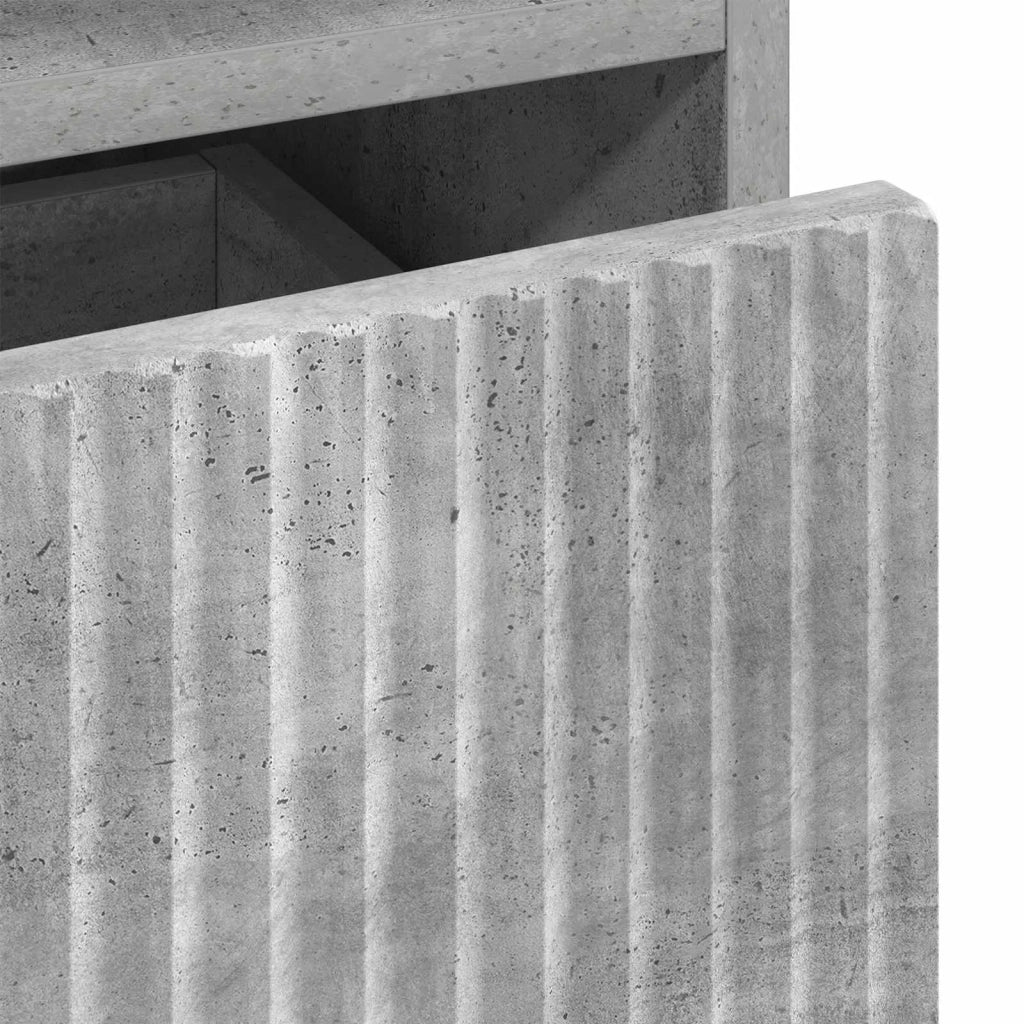 Armadio da Notte con cassetto Grigio cemento 49 x 36 x 61 cm 883480