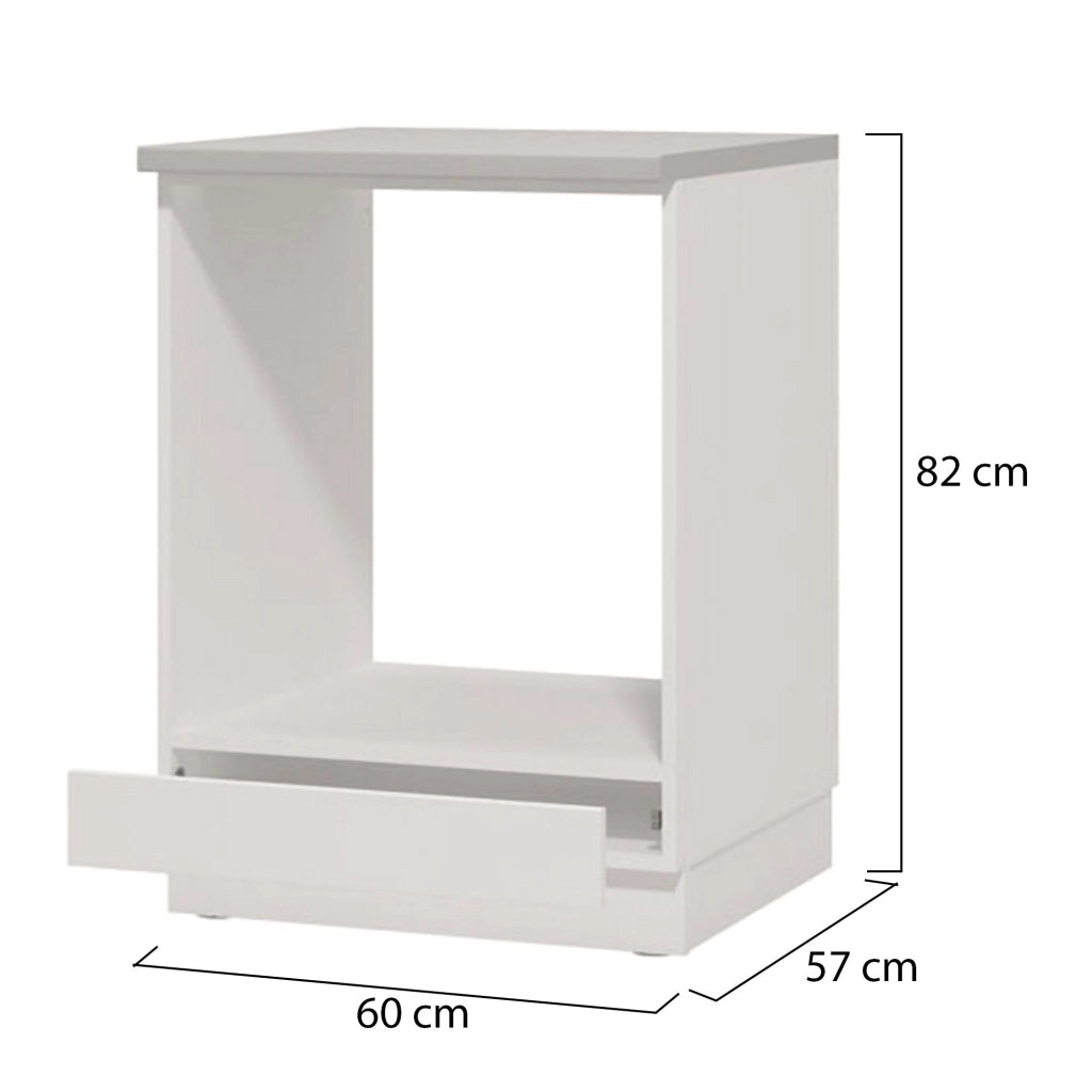 Mobile da Cucina Falmentaaa, Dispensa da Cucina un Cassetto, 60x57x82h cm Bianco