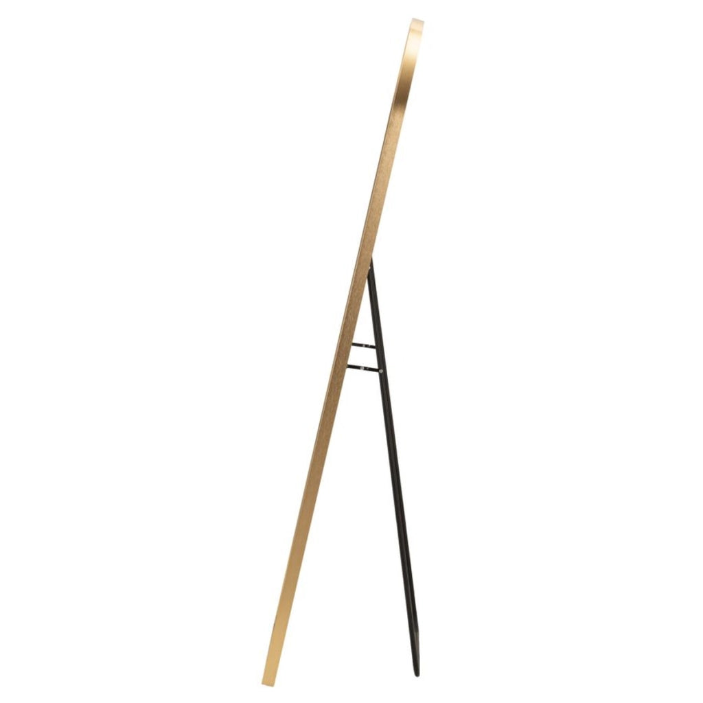 Specchio da terra LED Simple ad arco con cornice oro 57x166 cm
