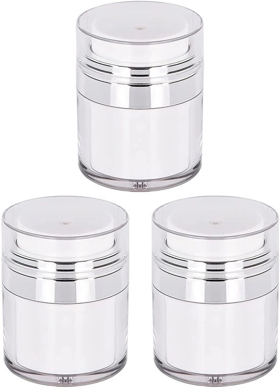 Dispensatore senza aria - Pompadispenser portatile - Vacuùm flacone - Transparente - Dispensatore crema - Ideale per la cura della pelle e per viaggi