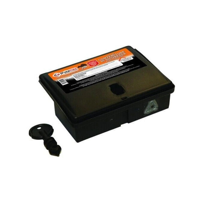 Protemax Scatola Porta Esche Mini per Topi Con Chiave di Sicurezza Uso Interno-Esterno 13 x 9 x 4 cm